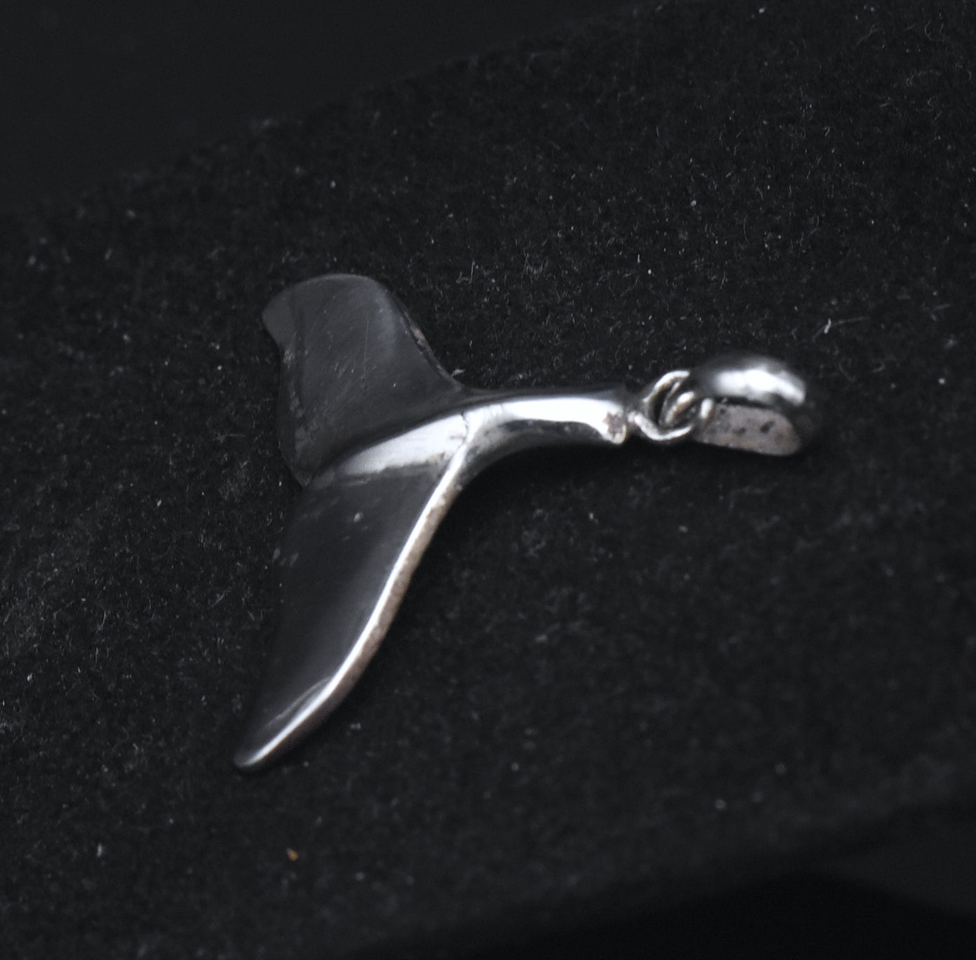 Vintage Sterling Silver Whale Tail Pendant