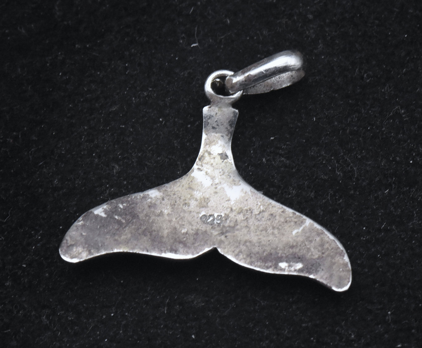 Vintage Sterling Silver Whale Tail Pendant