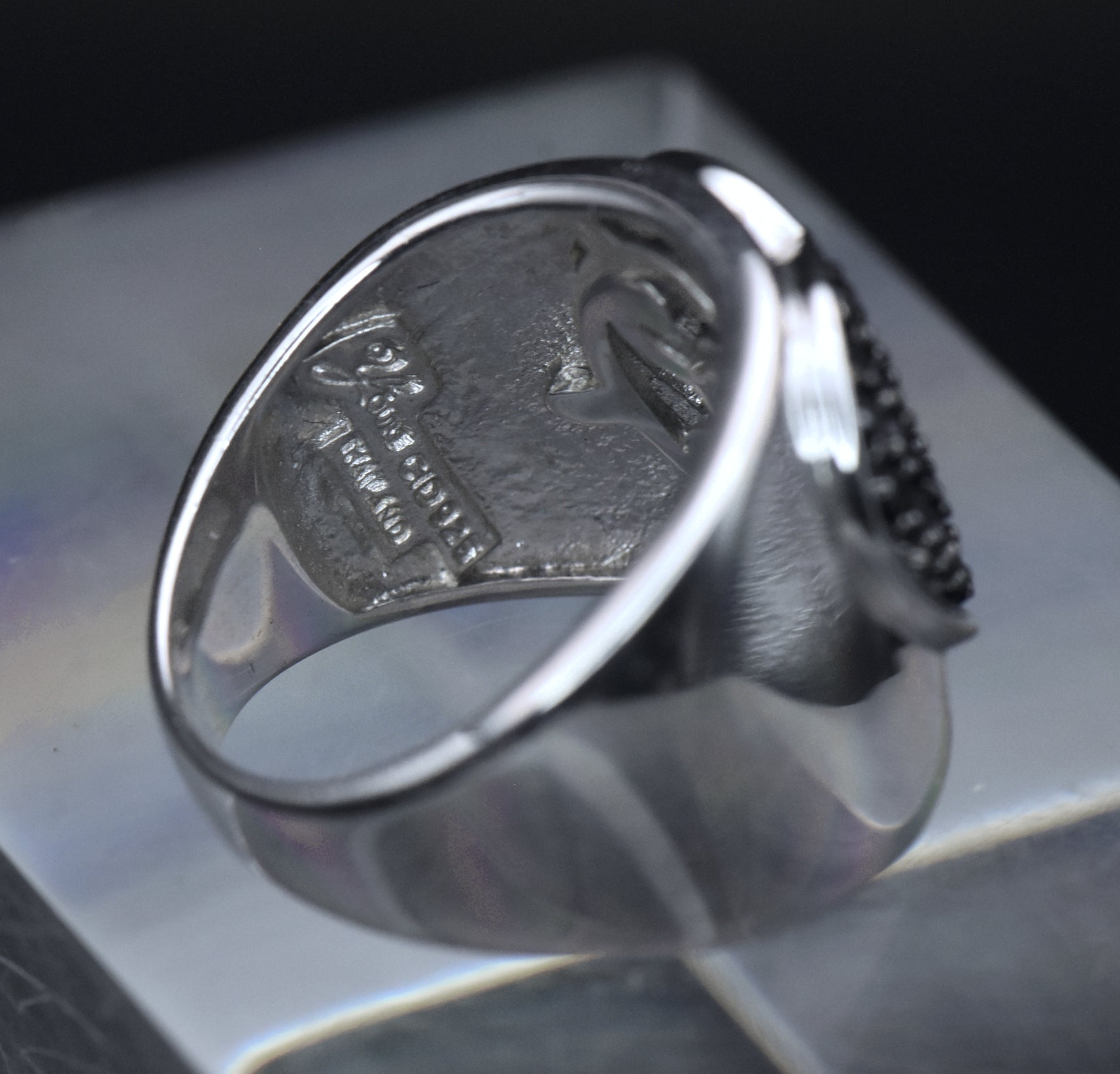 Yours by Loren - Vintage Sapphires Sterling Silver Heart Ring - Size 8