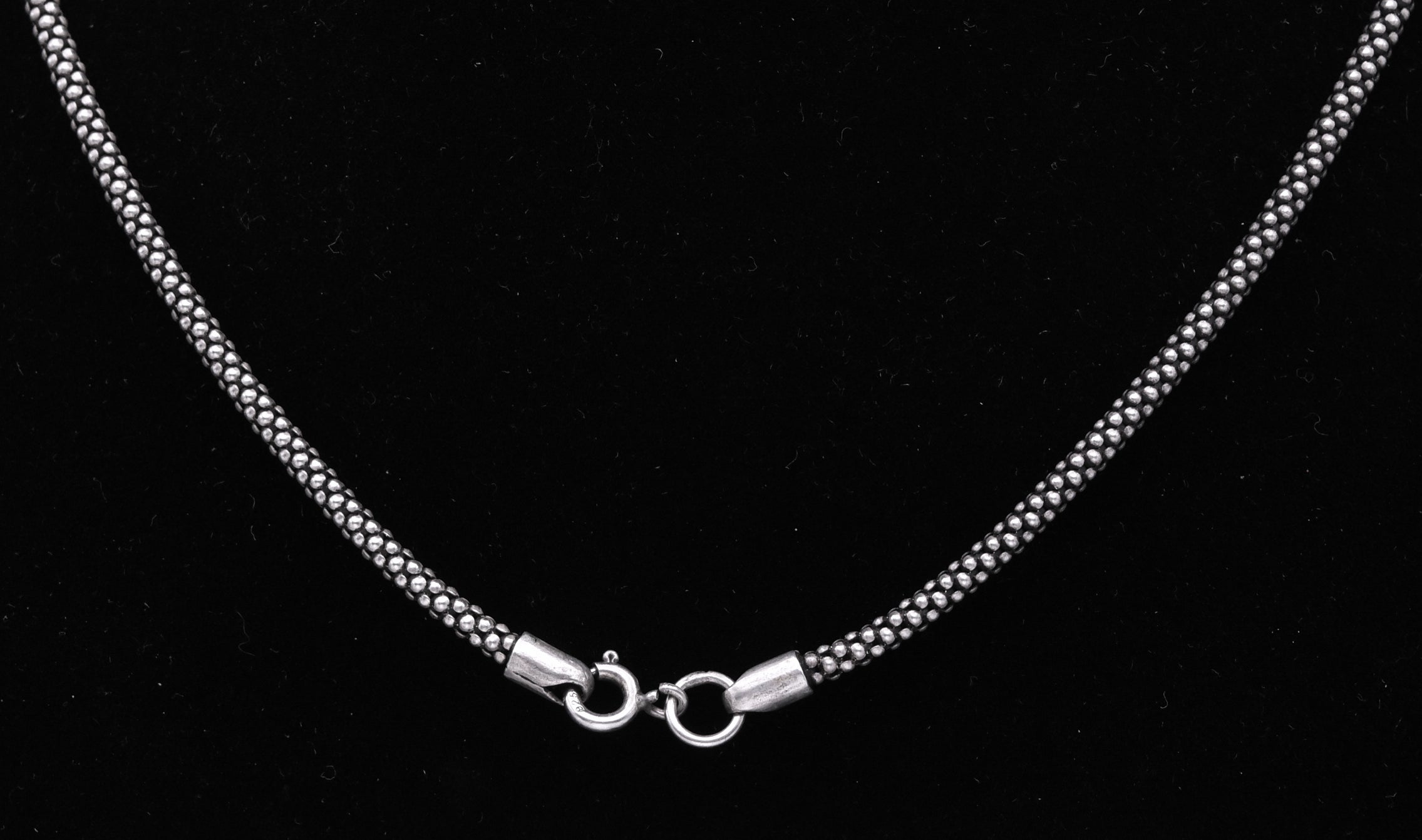 Vintage Handmade Turquoise and Sterling Silver Bear Pendant Necklace - 18.25"