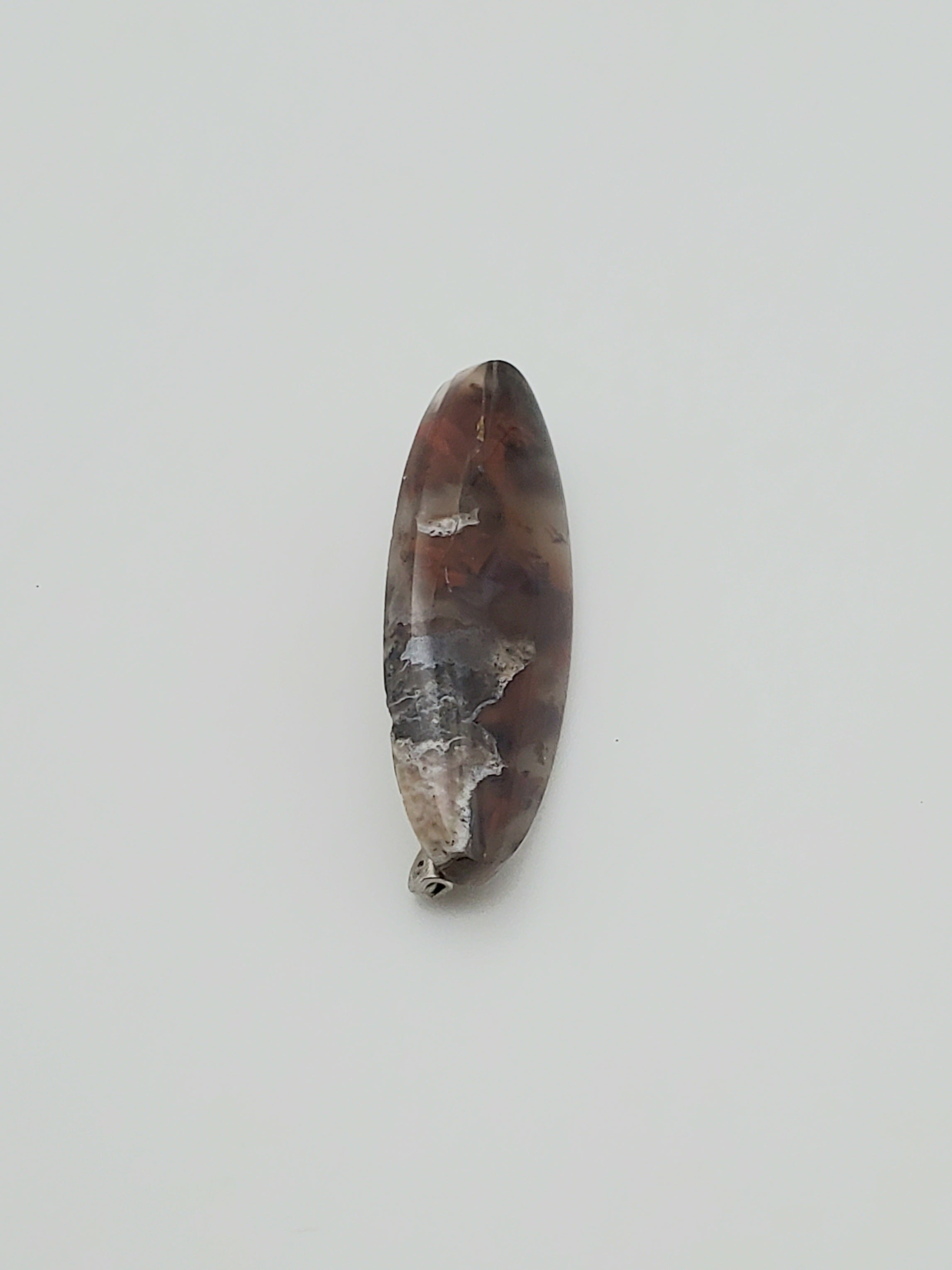 Vintage Polished Agate Brooch