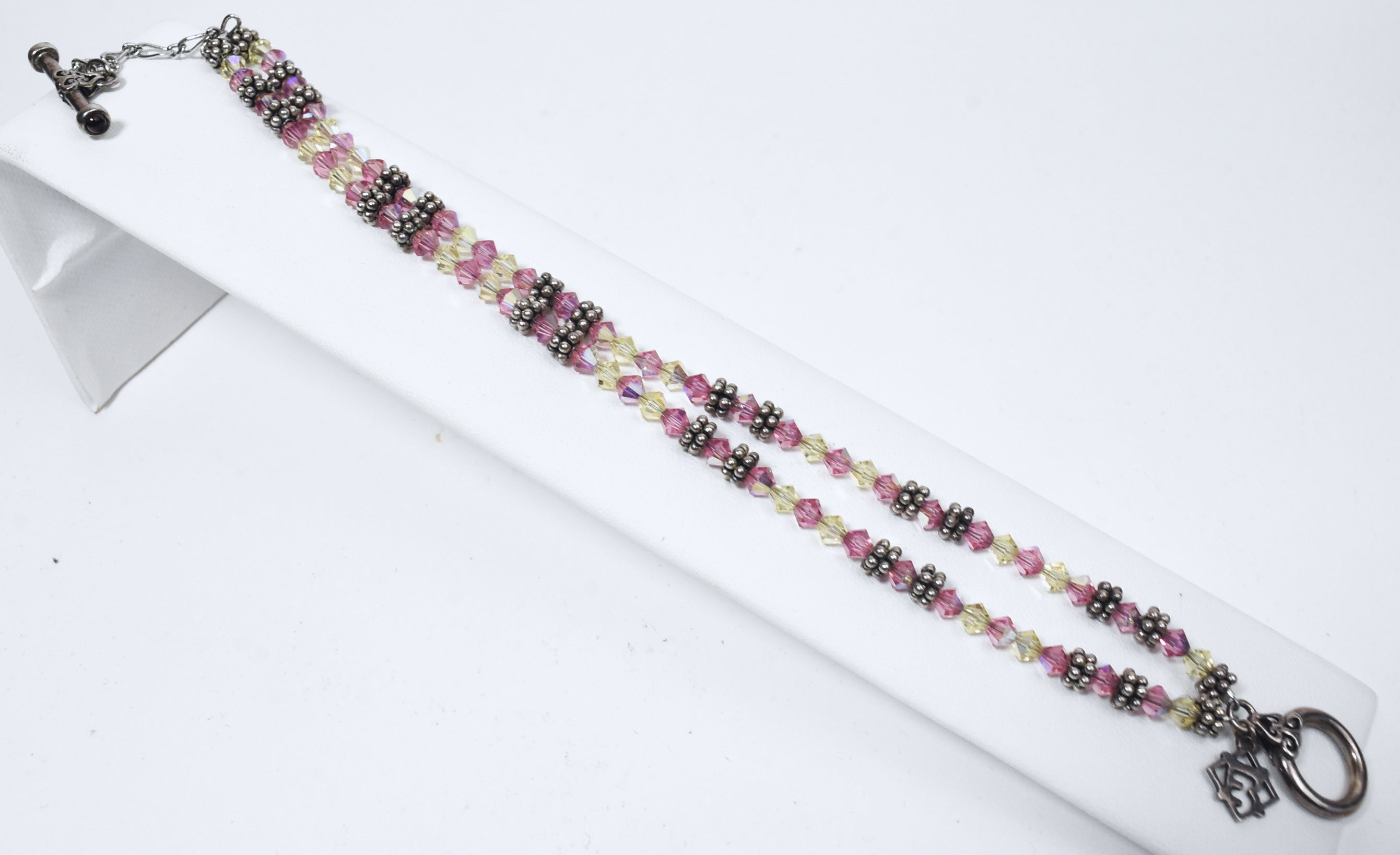 Elyse Ryan - Double Strand Beaded Sterling Silver Bracelet