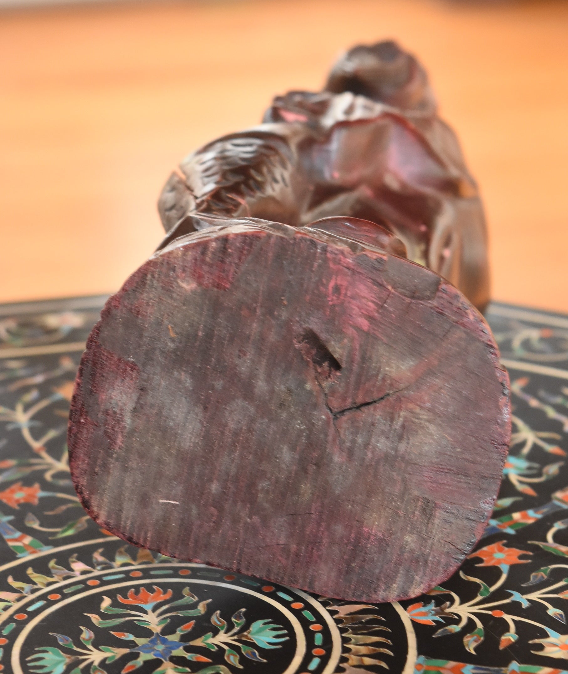 Chinese Carved Wood Fisherman Sculpture