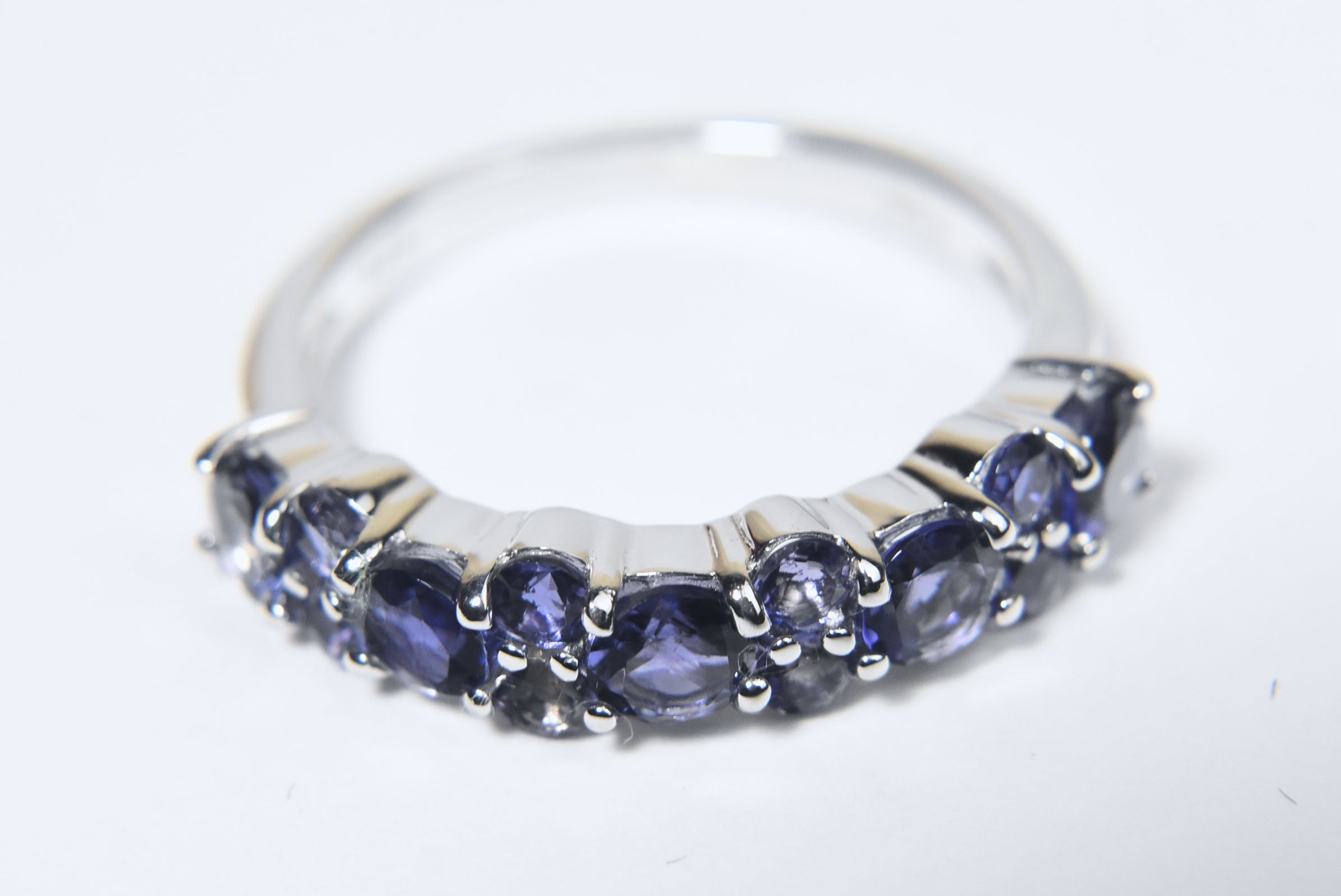 Sterling Silver Imitation Tanzanite Ring - Size 7.75