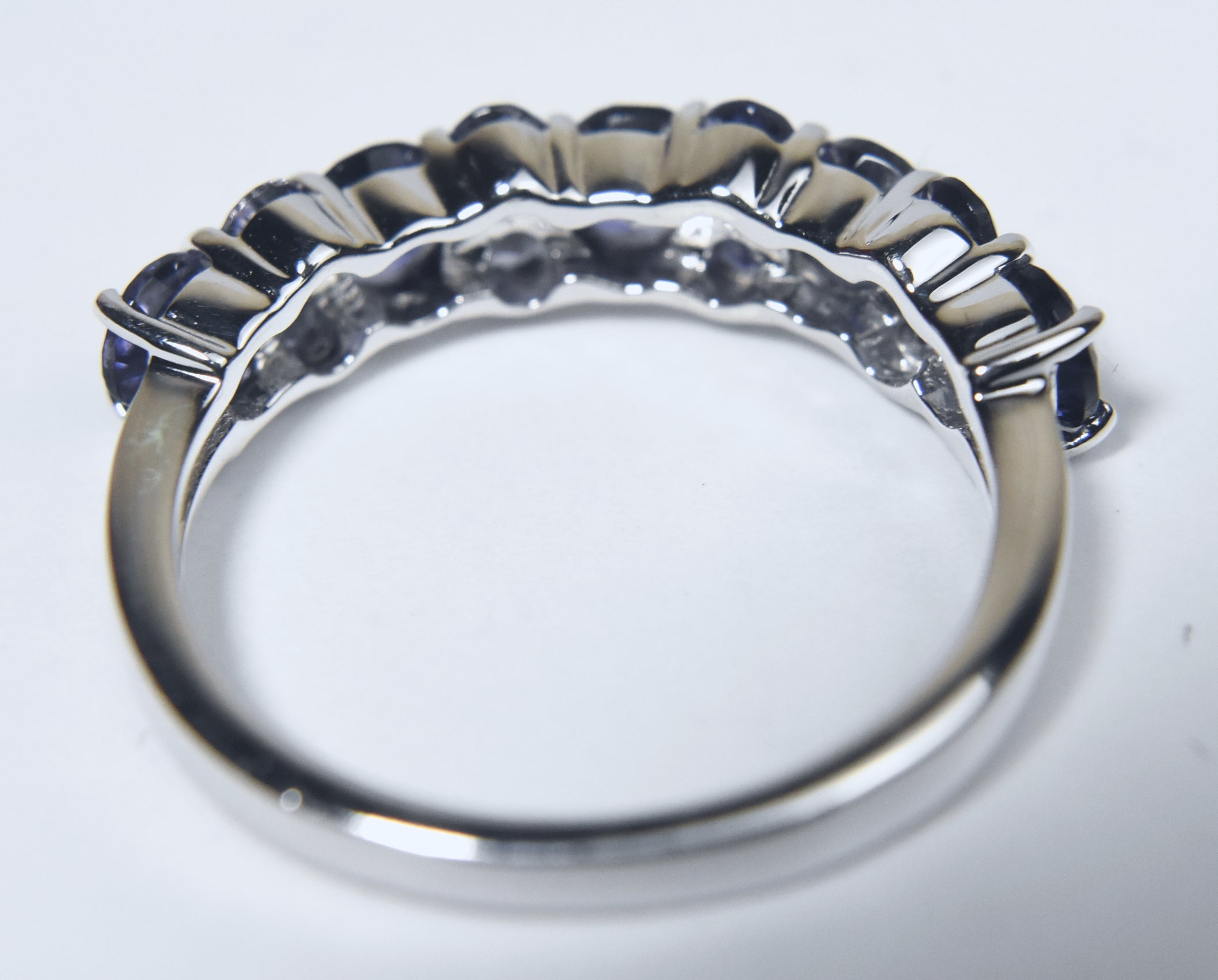 Sterling Silver Imitation Tanzanite Ring - Size 7.75