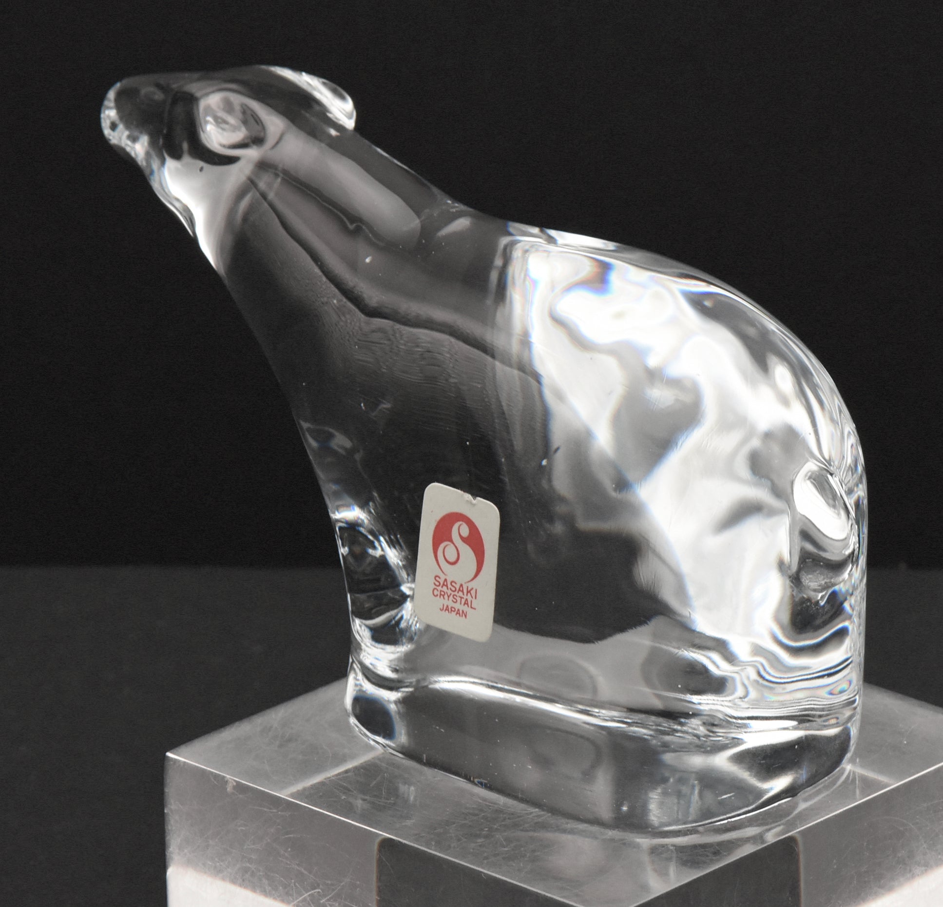 Sasaki Crystal - Vintage Crystal Polar Bear Figurine