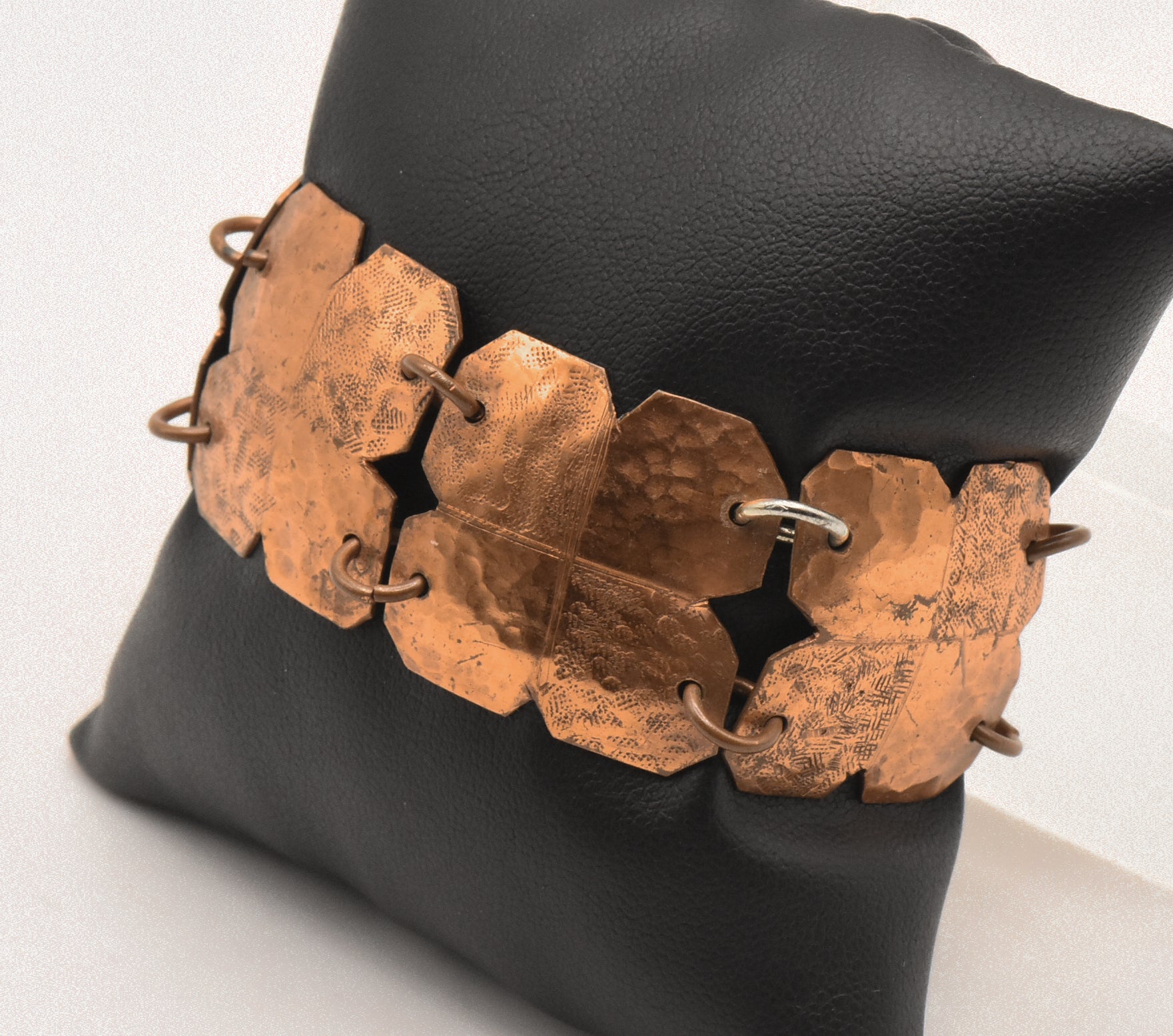 Vintage Handmade Hammered Copper Bracelet - 6.5"
