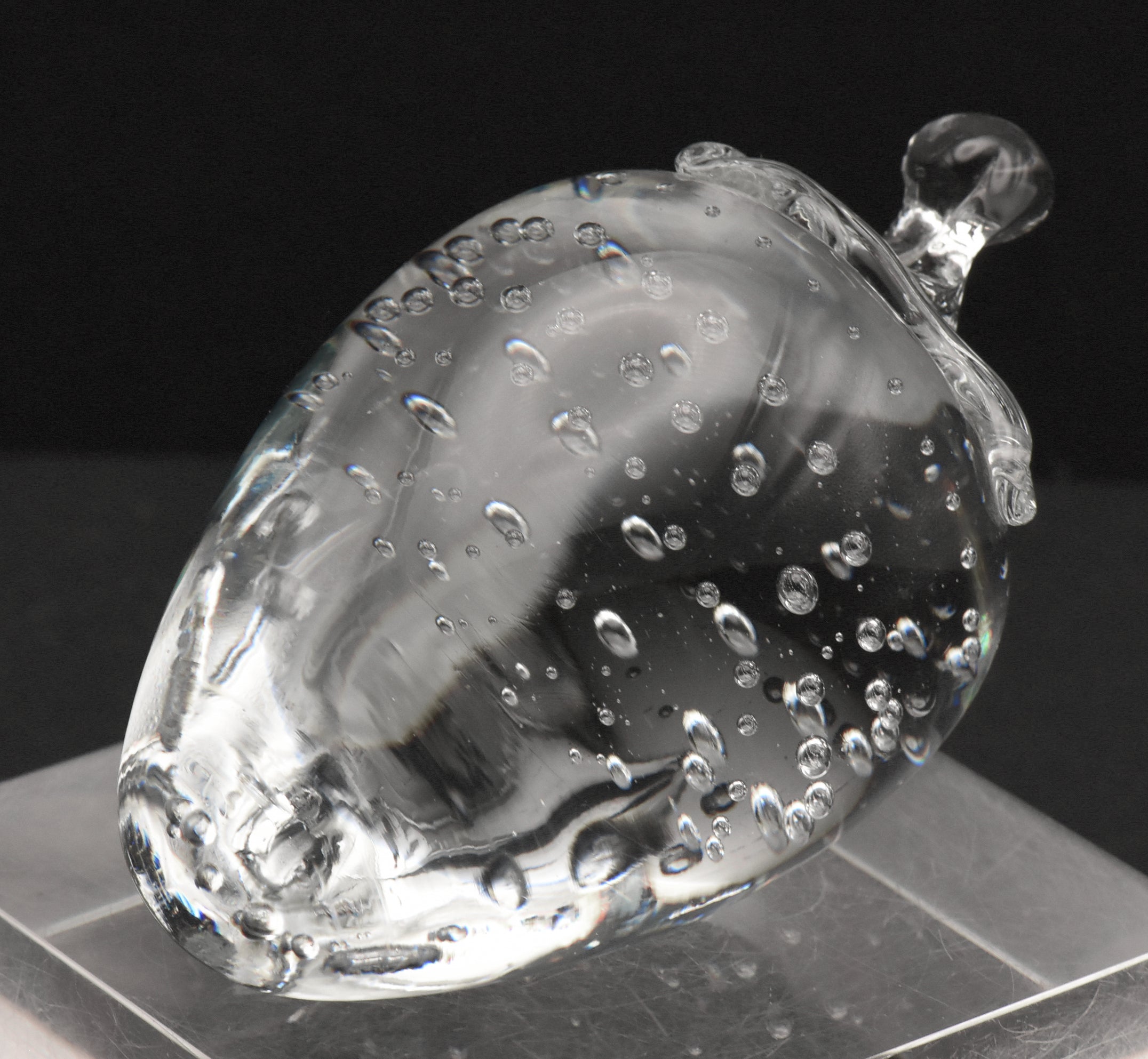 Vintage Crystal Strawberry Paperweight