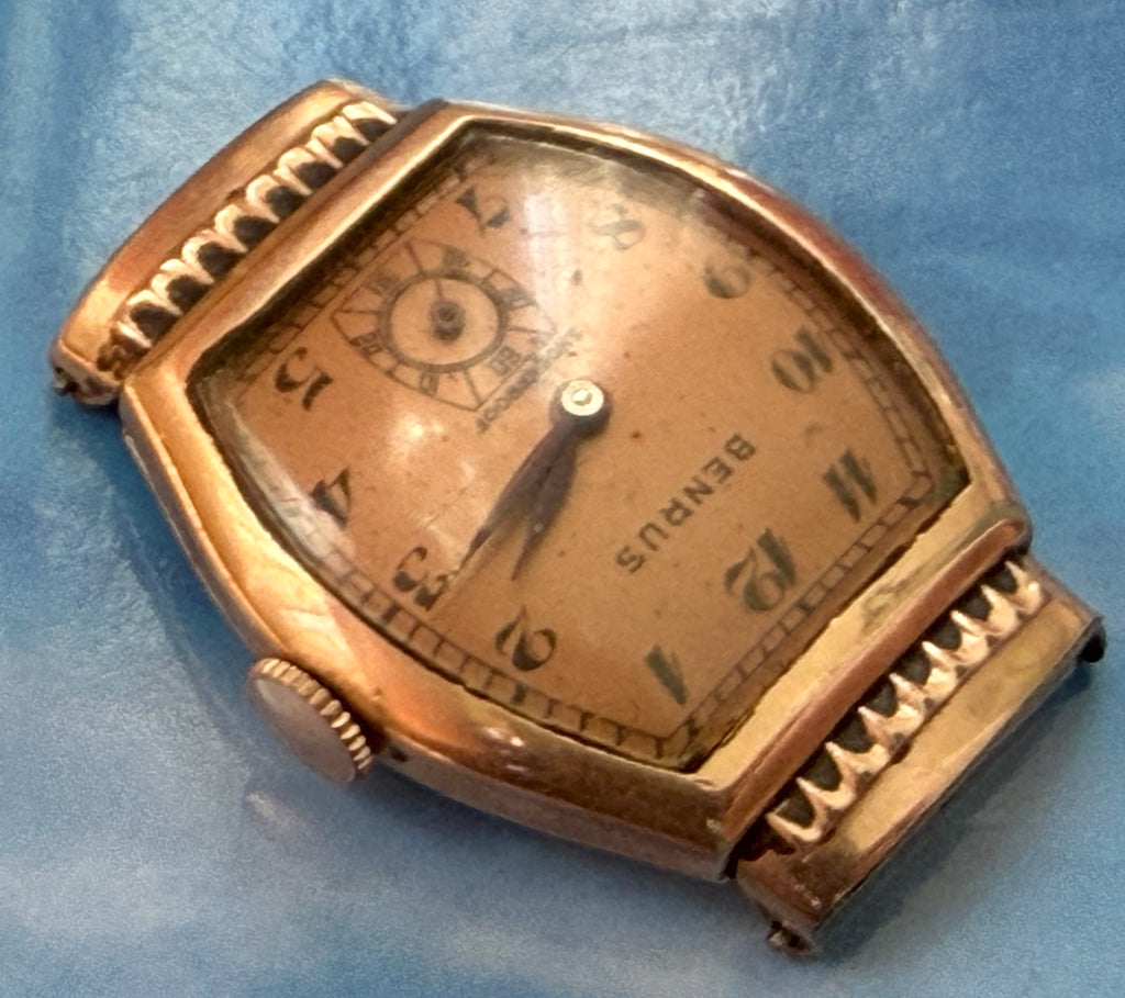 Benrus - Vintage Rose Gold Filled Wristwatch Face Non-Functioning
