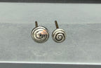 Vintage Silver Plated Rose Stud Earrings