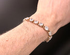 Vintage Cubic Zirconia Sterling Silver Tennis Bracelet - 7"