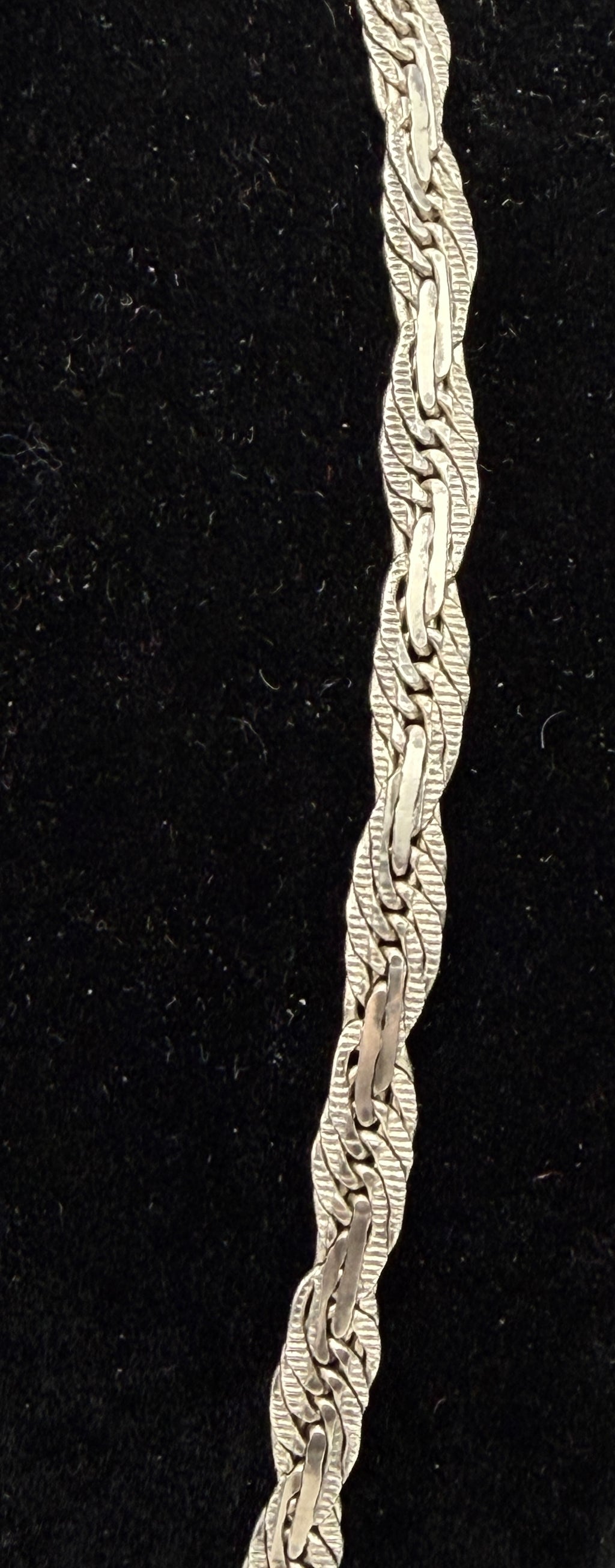 Vintage Handcrafted Sterling Silver Unique Link Necklace - 24"