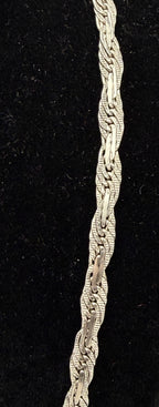 Vintage Handcrafted Sterling Silver Unique Link Necklace - 24"