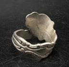 Vintage Sterling Silver Spoon Bypass Band - Size 9+