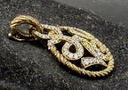 Judith Ripka- Vintage "LOVE" Gold Tone Sterling Silver Pendant