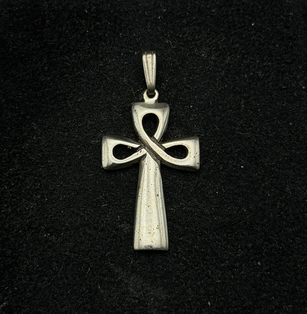 Vintage Irish Sterling Silver Celtic Cross Pendant