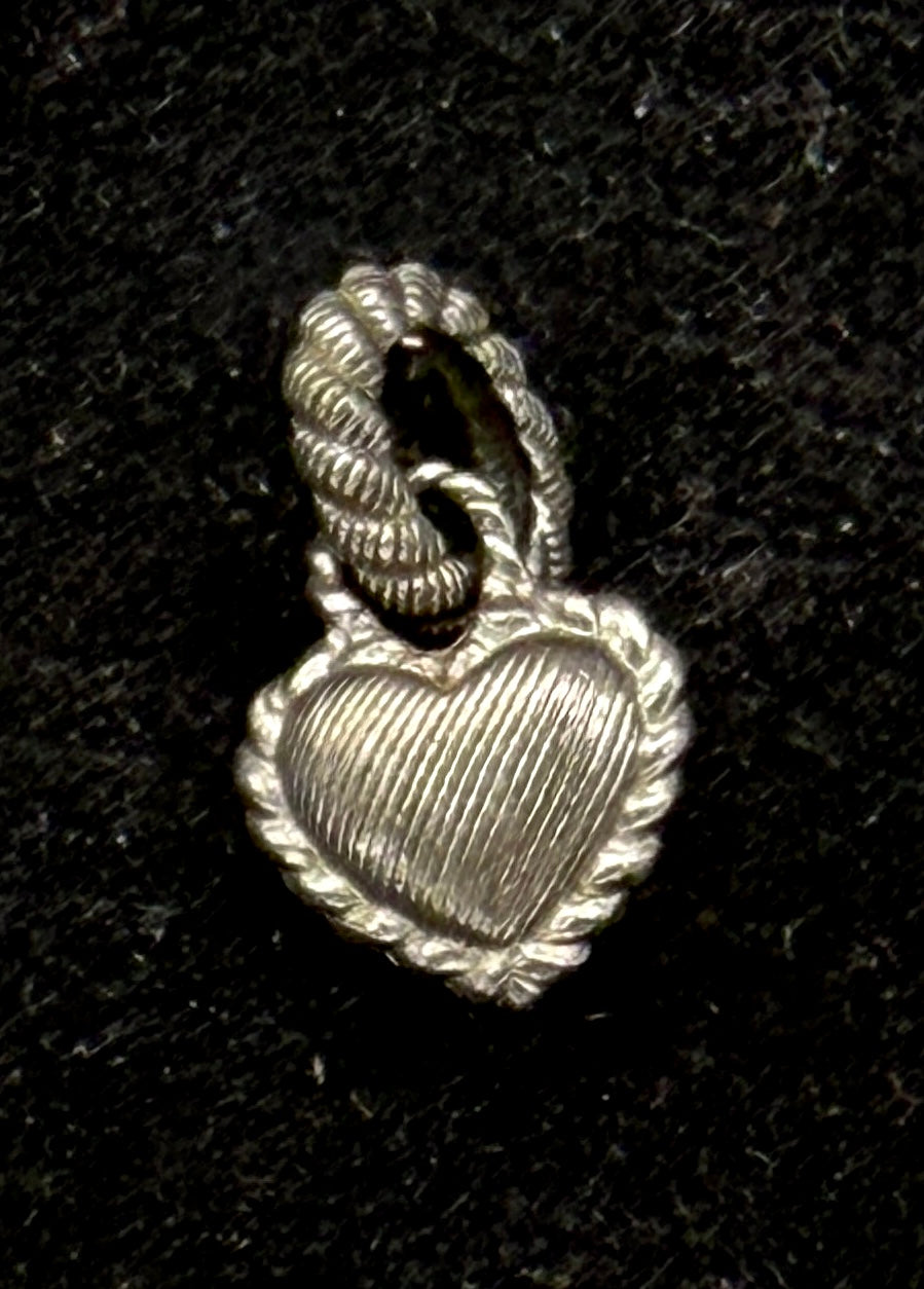 Judith Ripka - Vintage Sapphires and Sterling Silver Heart Charm