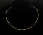 Veronese - Vintage Italian Gold Tone Sterling Silver Snake Link Necklace - 17.25 + 2"