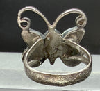 Vintage Handmade Butterfly Sterling Silver Ring - Size 5
