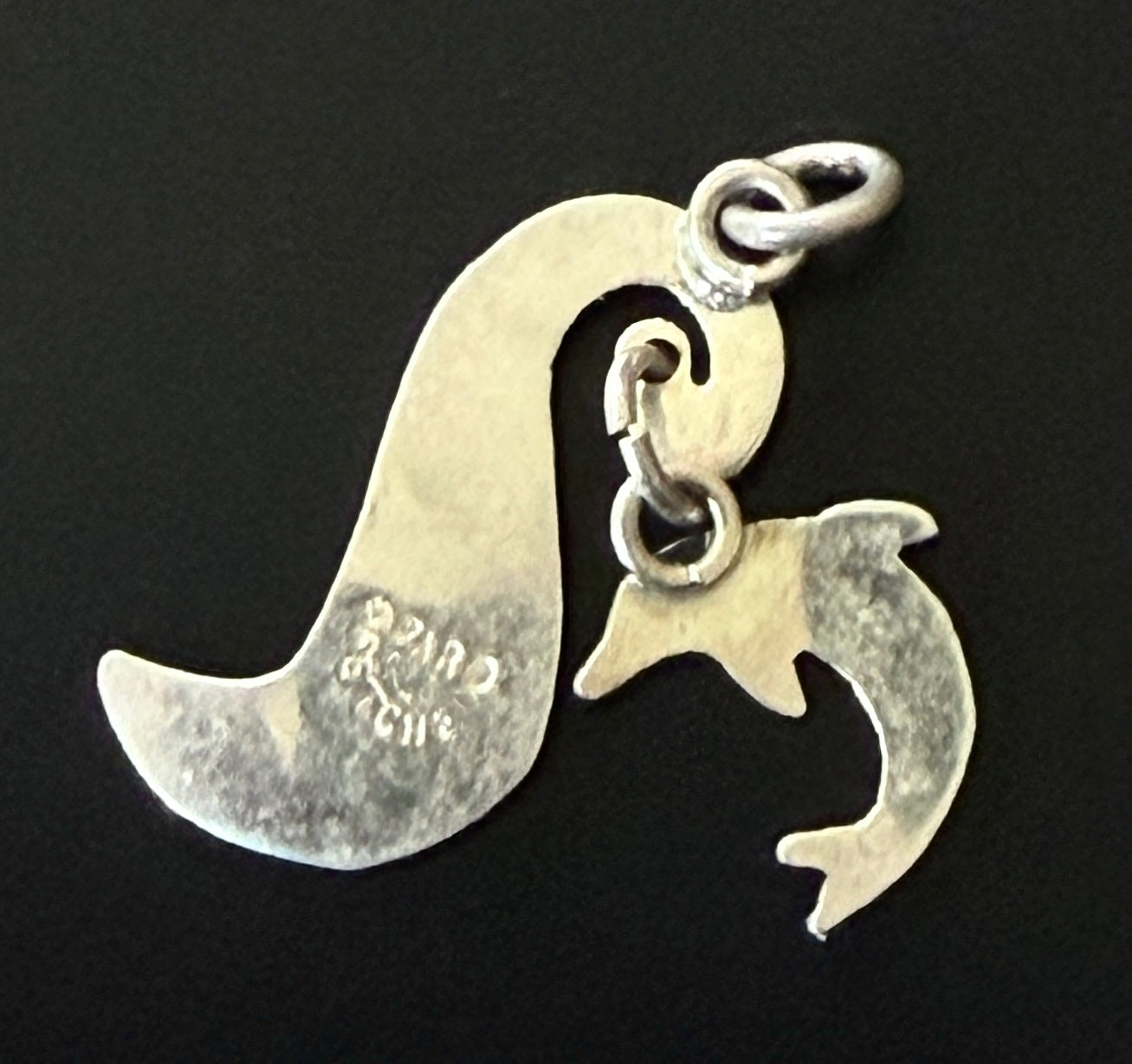 Vintage Handmade Sterling Silver Dolphin Charm/Pendant