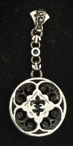 Judith Ripka - Vintage Sterling Silver Cubic Zirconia Open Work Pendant