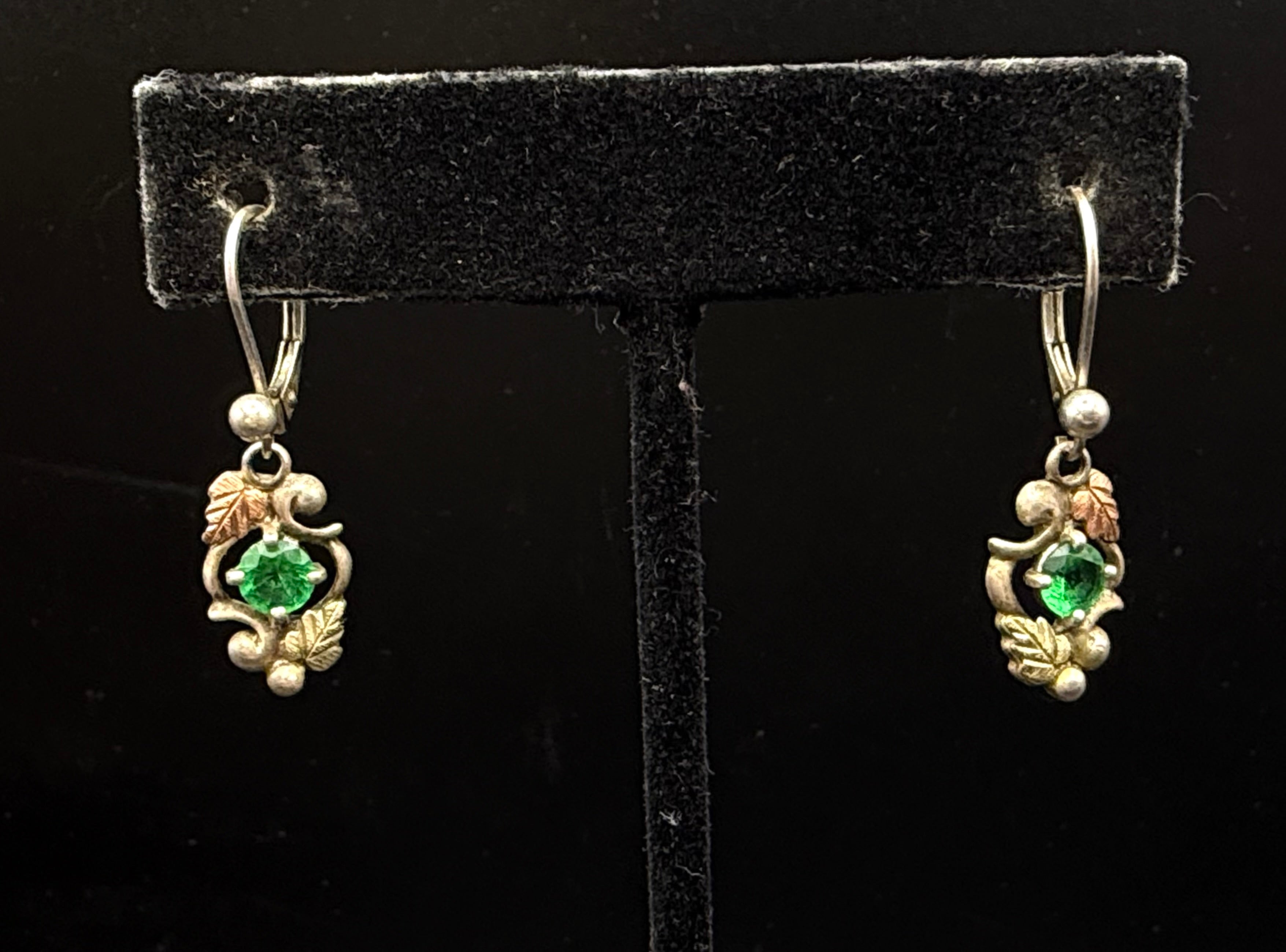 Coleman Co. - Vintage Black Hills Gold Sterling Silver Dangle Earrings