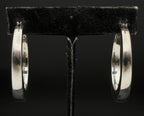 Milor - Vintage 950 Silver Italian Hoop Earrings