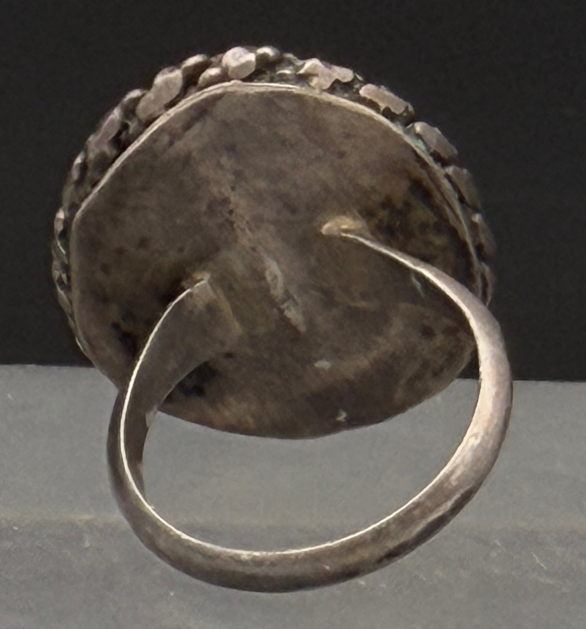 Vintage Handmade Turquoise Sterling Silver Ring - Size 5.5