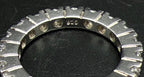 Vintage Sterling Silver CZ Eternity Band - Size 6