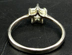 Vintage Star Cut CZ Sterling Silver Ring - Size 9.25