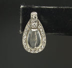 Vintage Sterling Silver Rock Crystal and Zircon Earrings