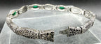 Antique Art Deco Sterling Silver Filigree Style Bracelet - 7.25" BROKEN CLASP