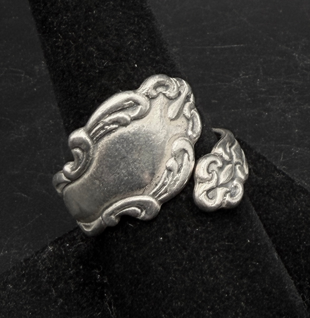 Vintage Sterling Silver Spoon Bypass Band - Size 9+