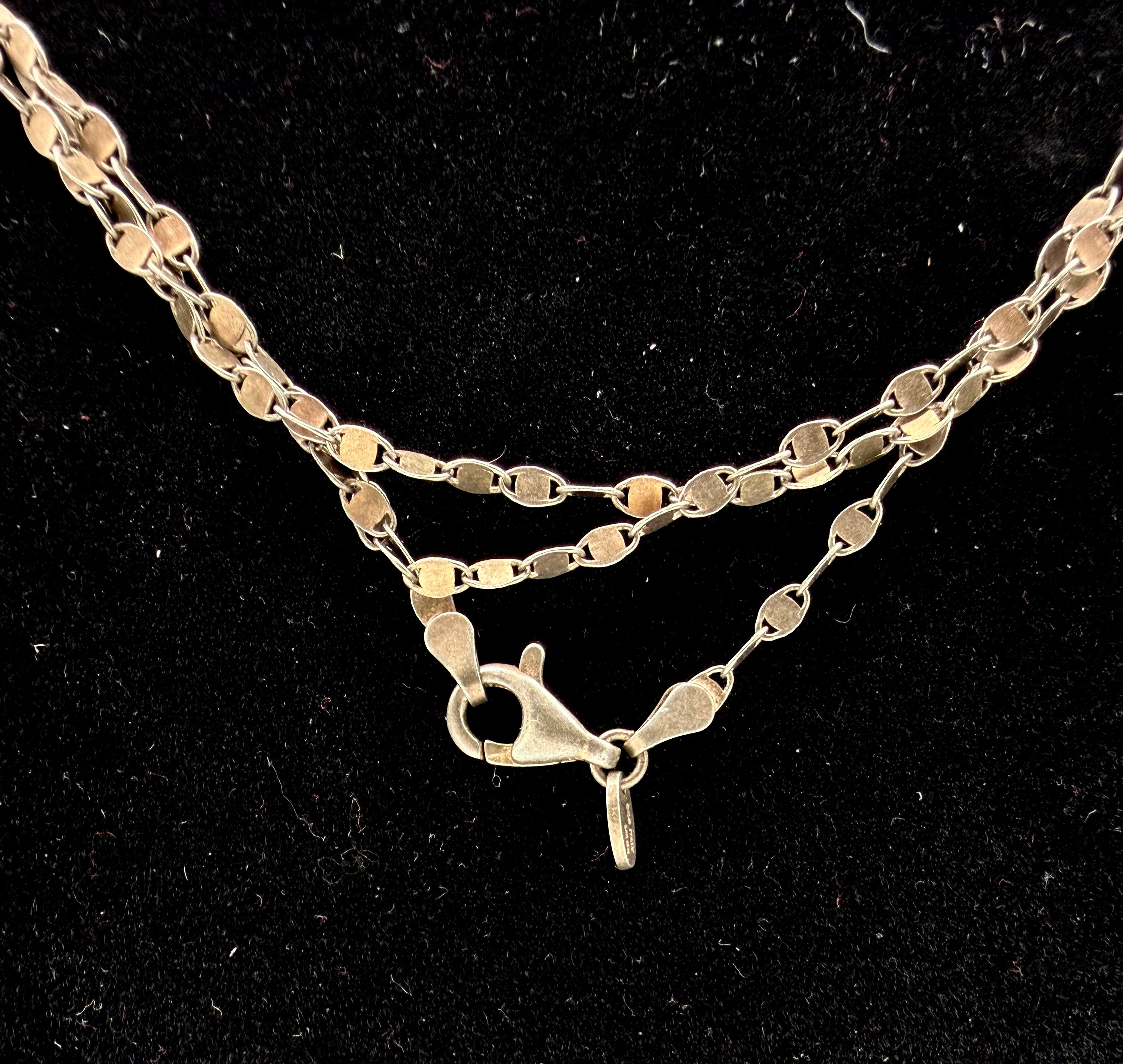 Milor - Vintage Five Feet Long! 950 Silver Italian Unique Link Chain Necklace - 60"