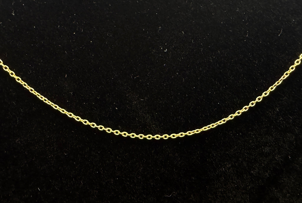Vintage Gold Tone Sterling Silver Chain Necklace - 18"