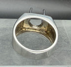 Vintage Unused Sterling Silver Unmounted Ring - Size 9