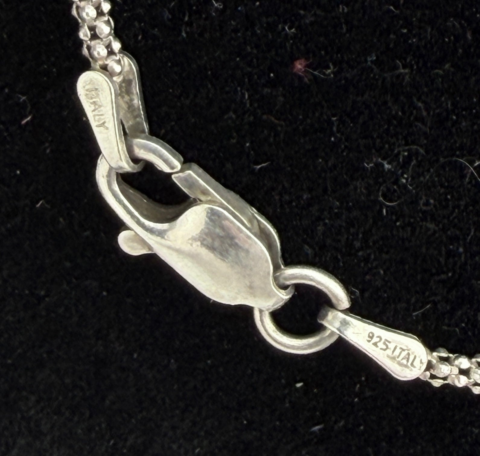 Vintage Sterling Silver Italian Popcorn Link Chain Necklace - 22"