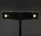 Vintage Pink Mother of Pearl Sterling Silver Heart Stud Earrings