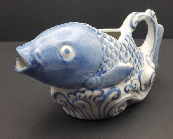 Vintage Porcelain Koi Decorative Teapot