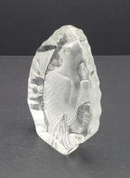 Vintage Glass Three Dimensional Plaque of an Eagle