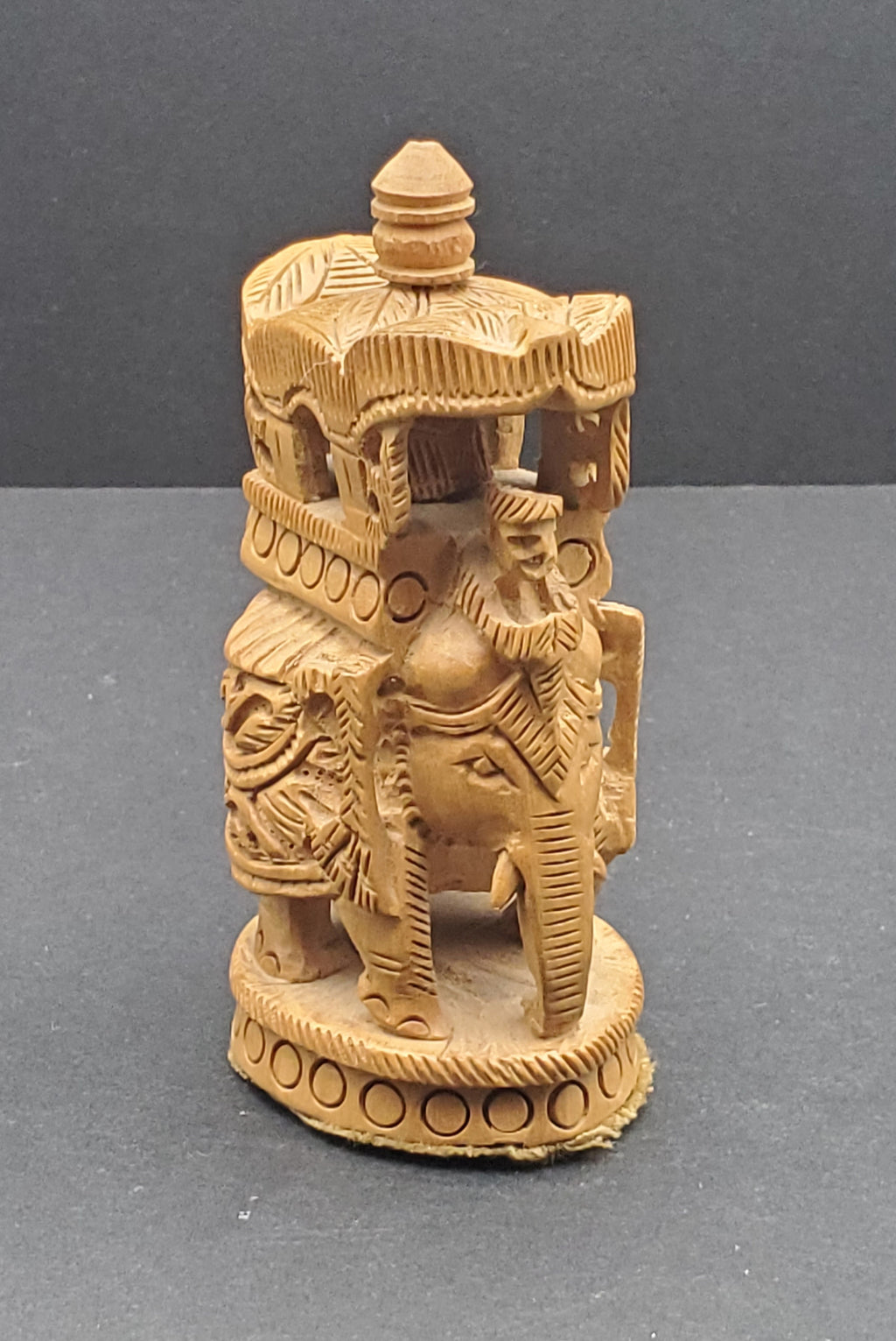 Carved Ceremonial Elephant Figurine