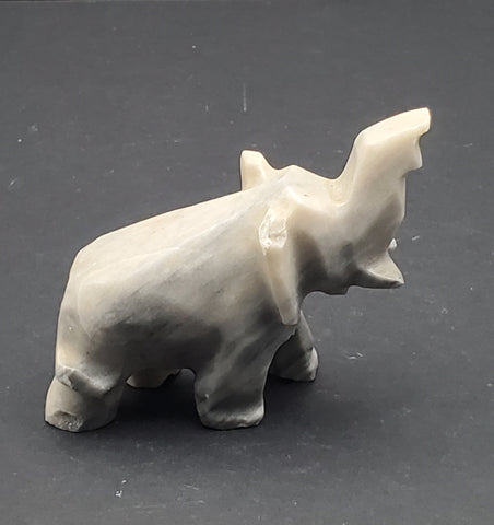 Carved Stone Elephant Figurine - CHIPPED