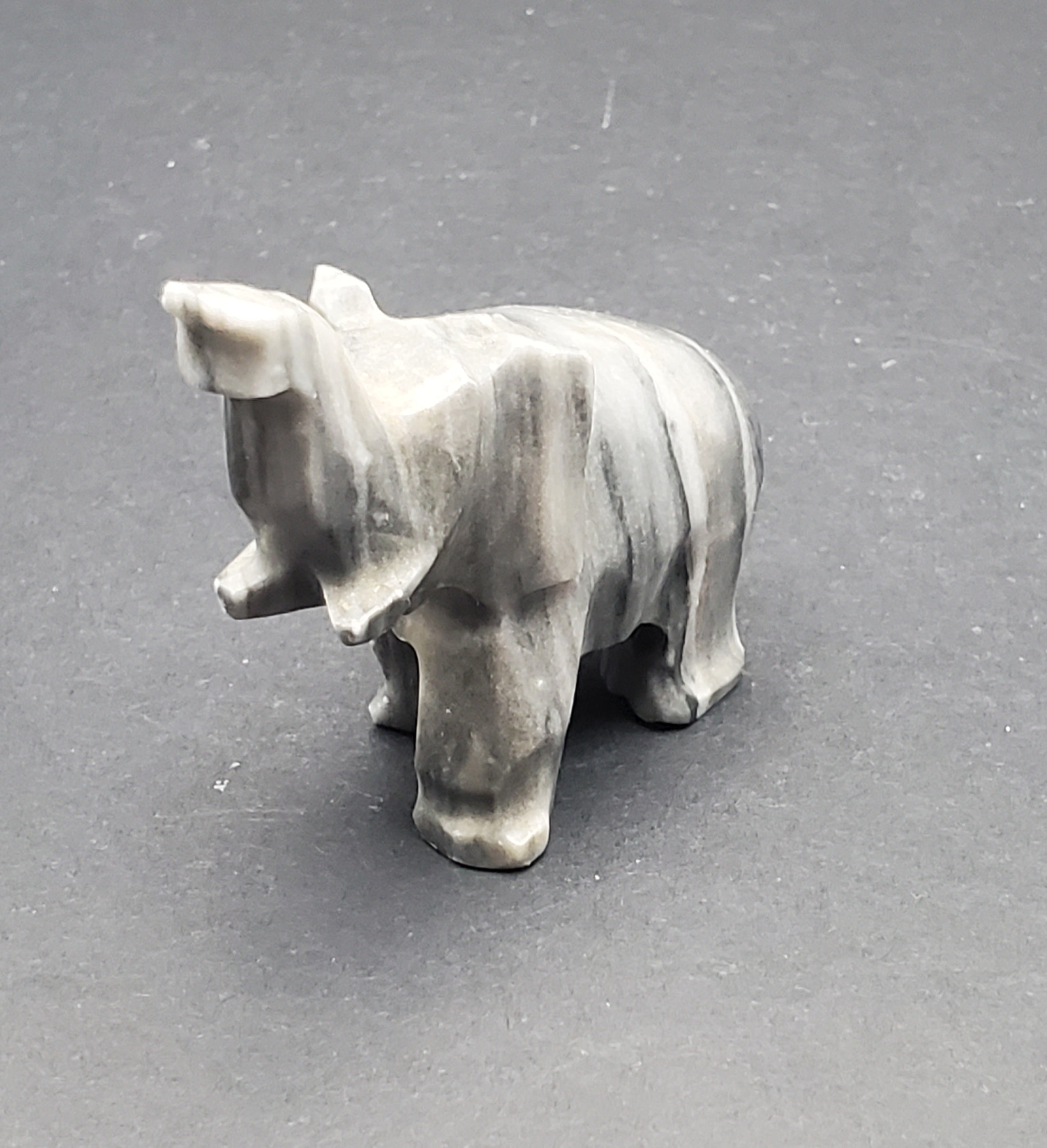 Carved Stone Elephant Figurine