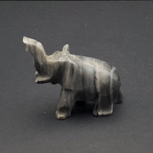 Carved Stone Elephant Figurine