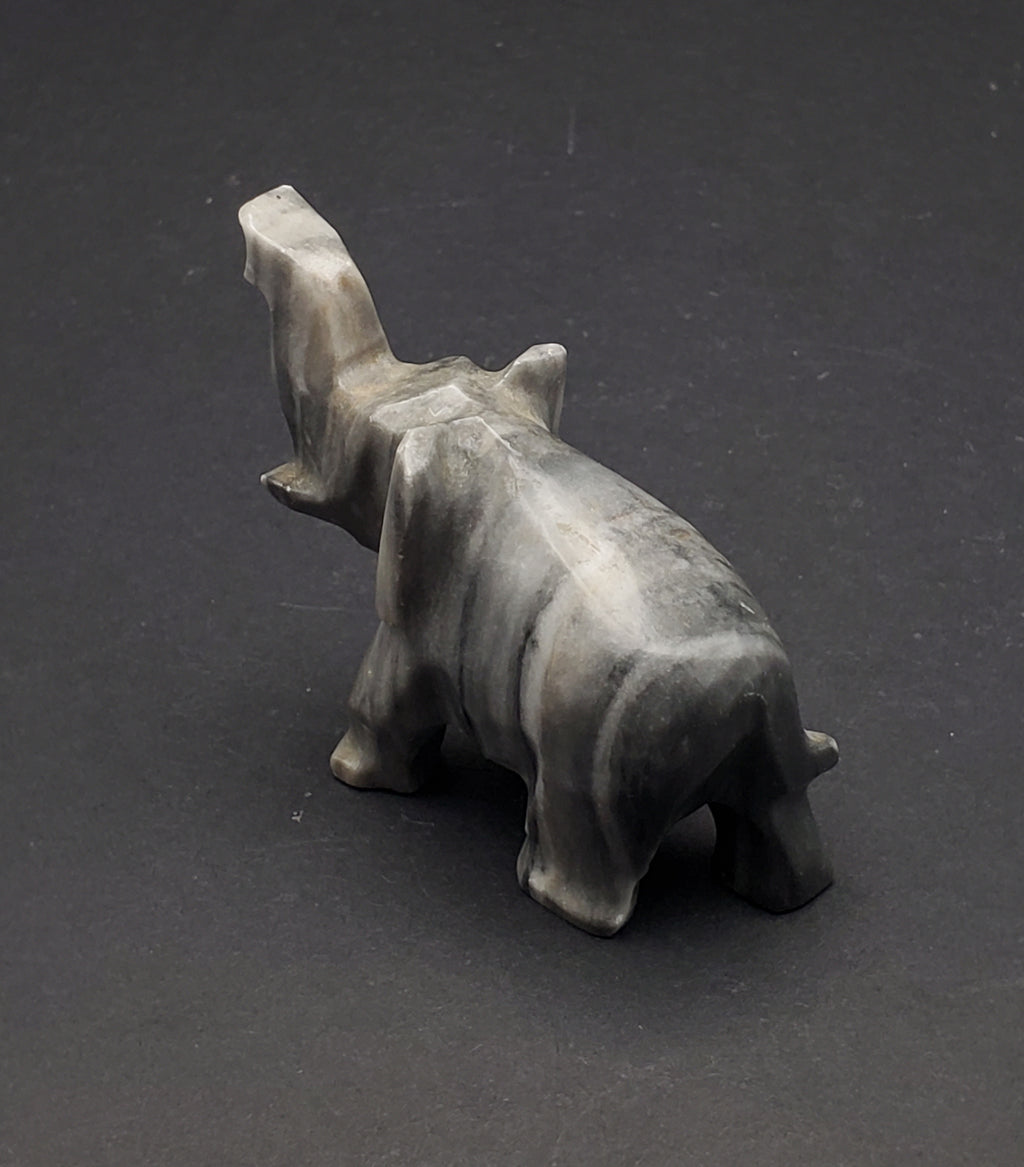 Carved Stone Elephant Figurine