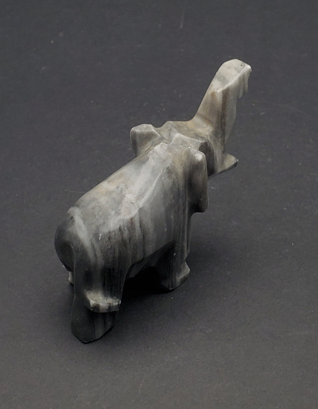 Carved Stone Elephant Figurine