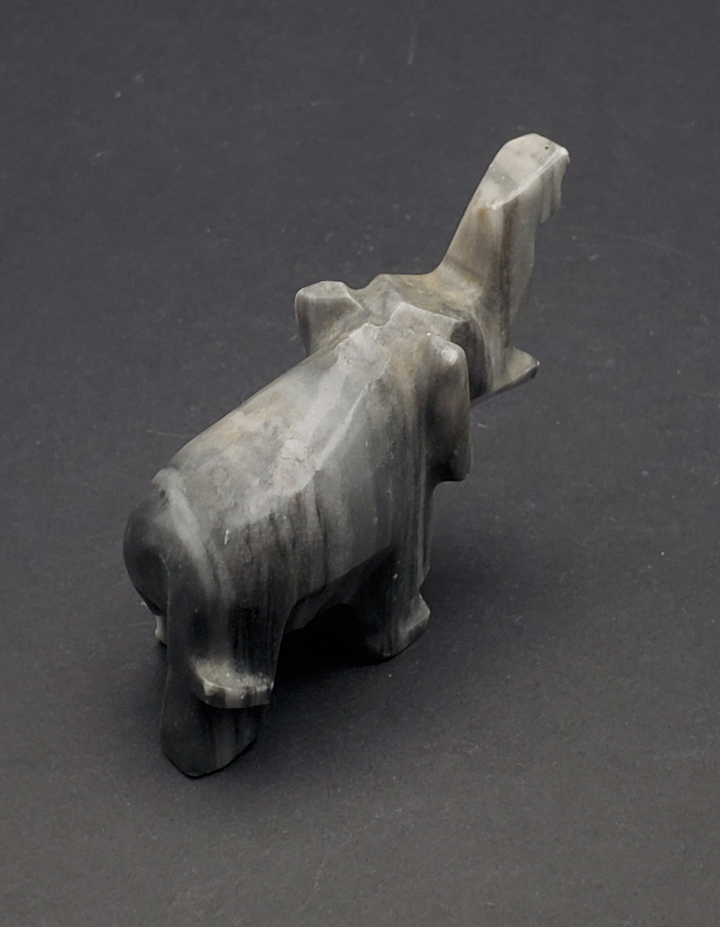Carved Stone Elephant Figurine