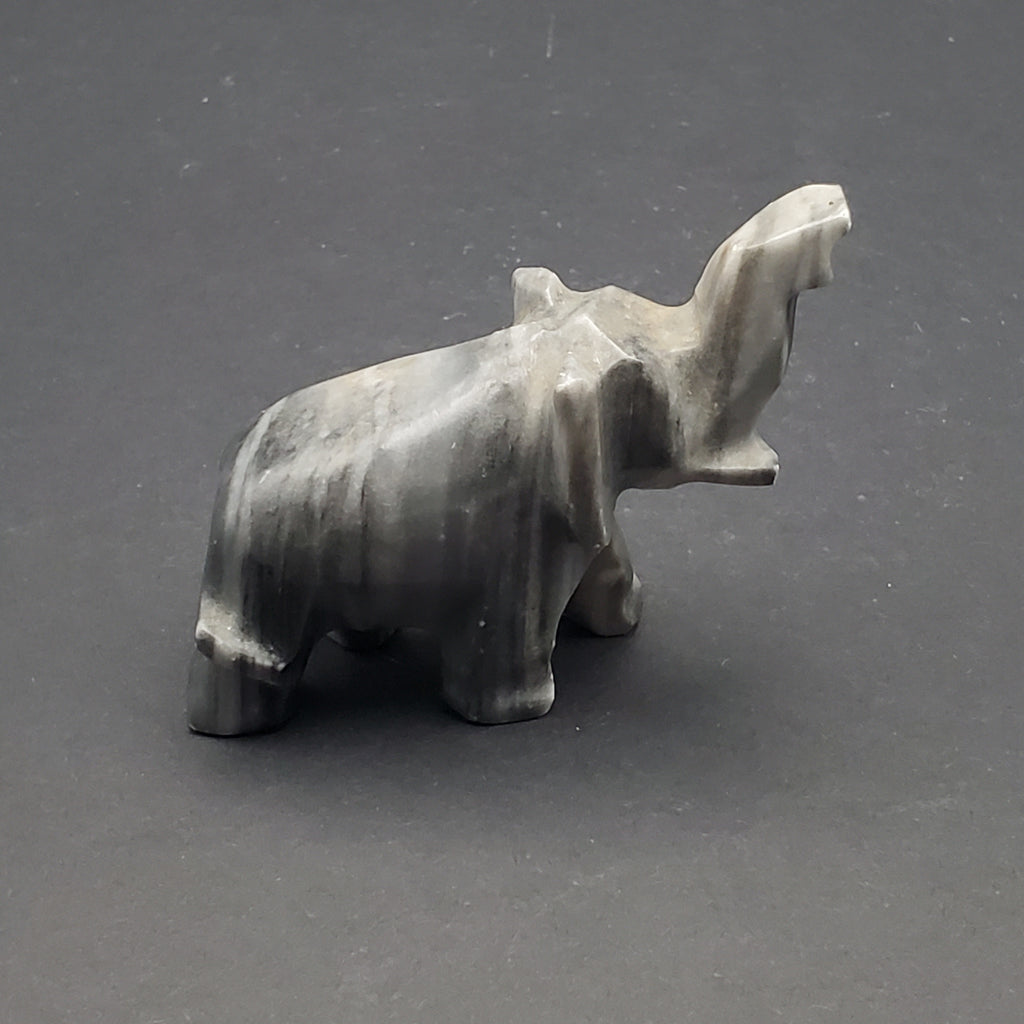 Carved Stone Elephant Figurine