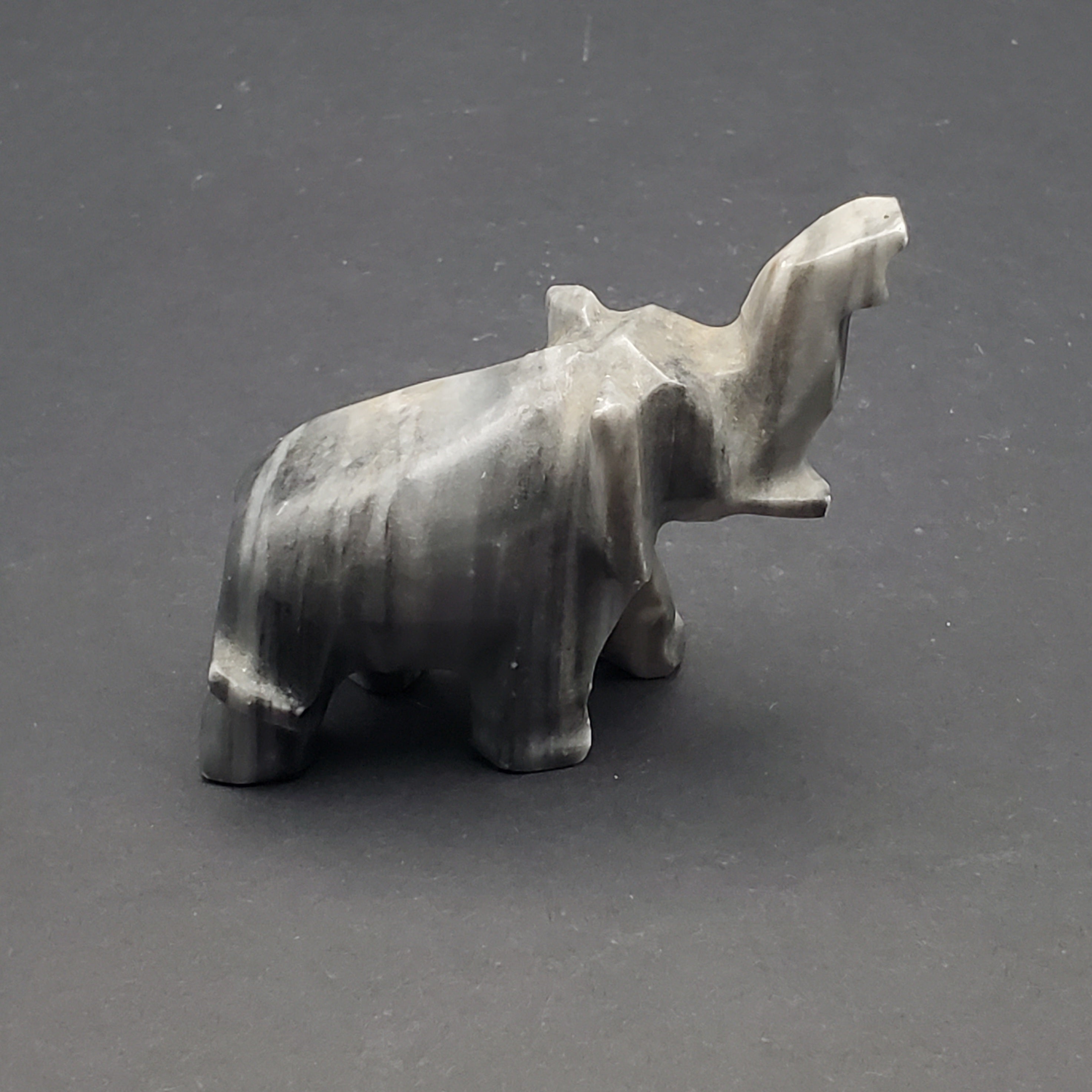 Carved Stone Elephant Figurine