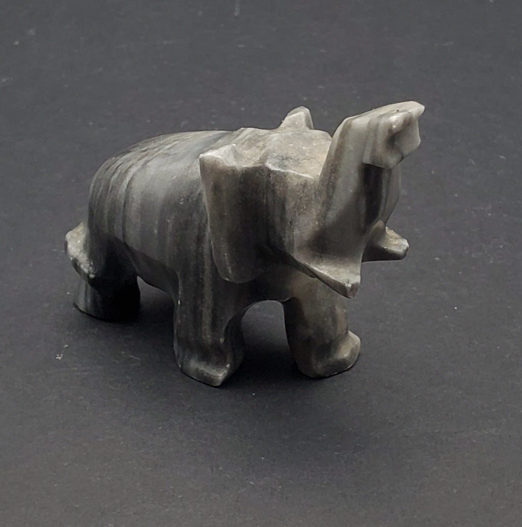 Carved Stone Elephant Figurine